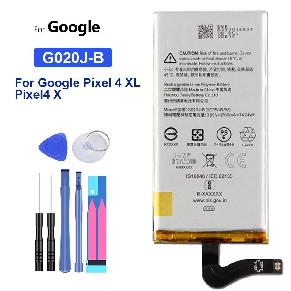 

Replacement Battery For Google Pixel 4 XL Pixel4 XL G020J-B Genuine Battery 3700mAh
