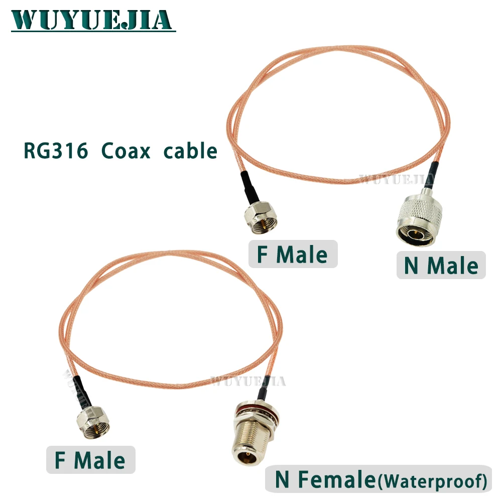 

RF коаксиальный RG316 F Тип штекер/гнездо к водонепроницаемой N Тип штекер/гнездо кабеля отрезок Wi-Fi роутер Антенна удлинитель перемычка