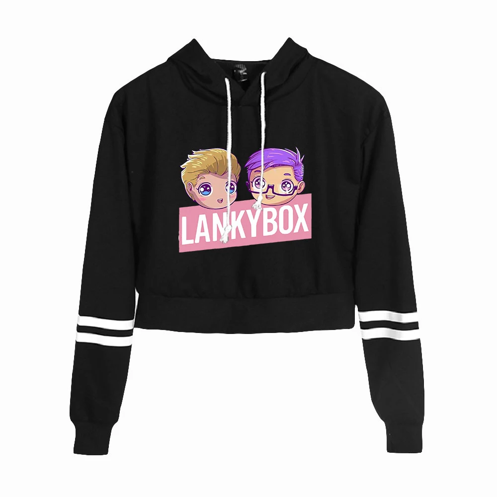 

LankyBox 2D печать весенние сексуальные укороченные топы толстовки Harajuku Летние повседневные толстовки свитшоты