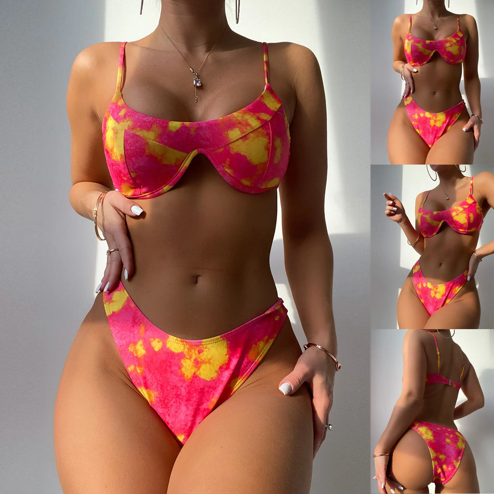 

Ladies Sexy Bikini Strapless Backless Push Up Beachwear Female High Waist Swimwear Biquin Maillot De Bain Femme