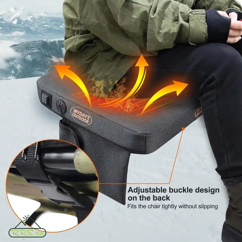 

Outdoor Heated Seats Cushion USB Charge Cloth Portable Camping Mat Non-slip Heated Mat For Fishing Heating Seat Cushion