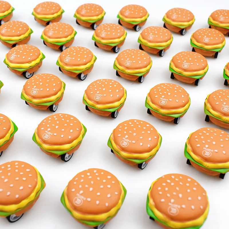

Huili Food Play Mini Running Burger Car Twist Egg Novelty Huili Toy Pocket Car