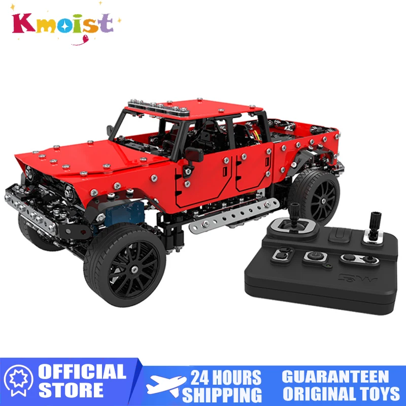 

SW 005 Alloy Assembled Remote Control Car 1:16 Stainless Steel 4 Channel Remote Control Truck 817Pcs RC Car Model Toys for Boys