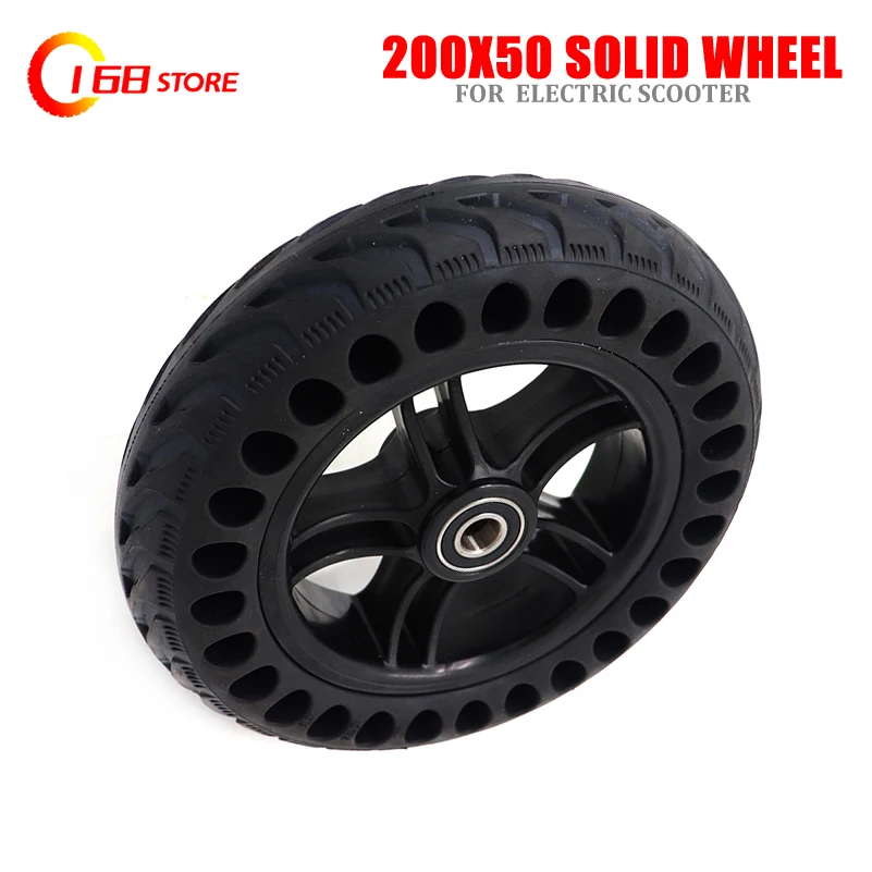 

Size 200x50 Solid Wheel Tyre Explosion-proof Electric Bike Scooter Tyres 8 Inch Motorcycle Solid Tires Bee Hive Holes