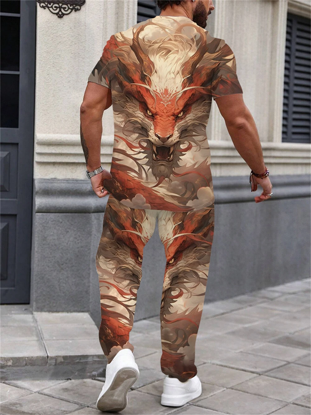 Футболка мужская с коротким рукавом повседневный комплект из двух предметов