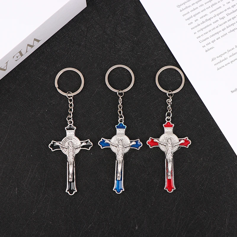 

Jesus Cross Keychains Christian Religious Beliefs Key Chains Fashion Jewelry Accessories Gift Bag Charm Car Keyring