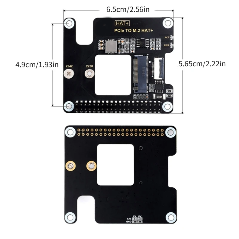 M.2 HAT для RPI5 PCIe — плата расширения твердотельного накопителя NVMe Увеличьте