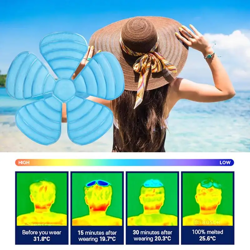 Мотоциклетный шлем охлаждающая шляпа коврик летний для ледяной шапки спорта