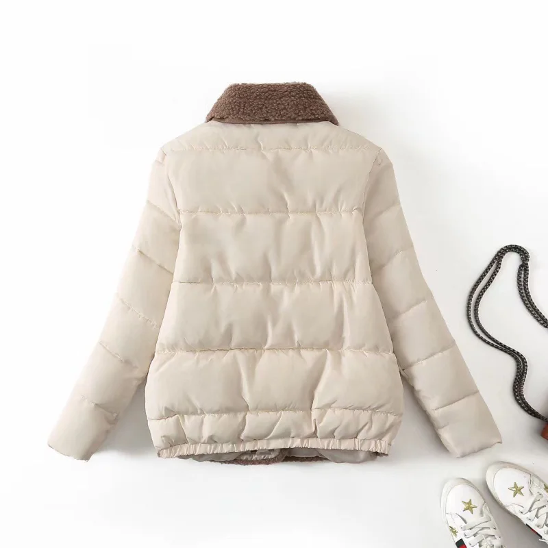 2022 Winter New Cotton Padded Clothes Women's Korean Casual Cotton Padded Clothes Thickened Warm Short Loose Small Coat
