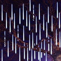 3050cm 8 tube meteor shower rain led string lights christmas tree decorations street garland for outdoor wedding fairy garden