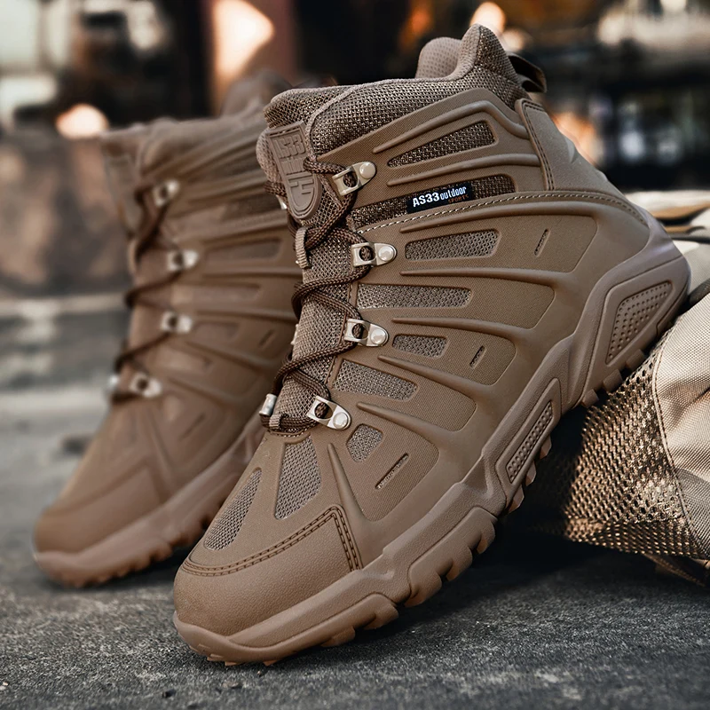 

New Arrival Military Boots For Man Top Quality Army Combat Boots Fashion Outdoor Boots Mens Wearable Military Tactical Training