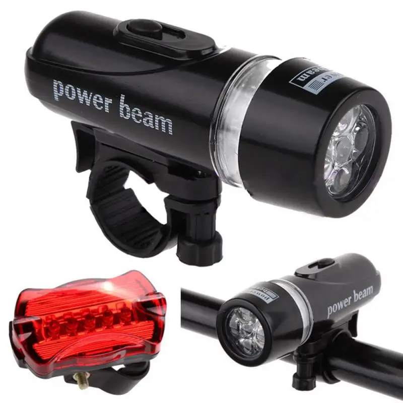 

5 Led Bright Bicycle light Front Head+Tail Light Set Waterproof Road Mountain Bike Light Cycling Lamp Flashlight Safety Light