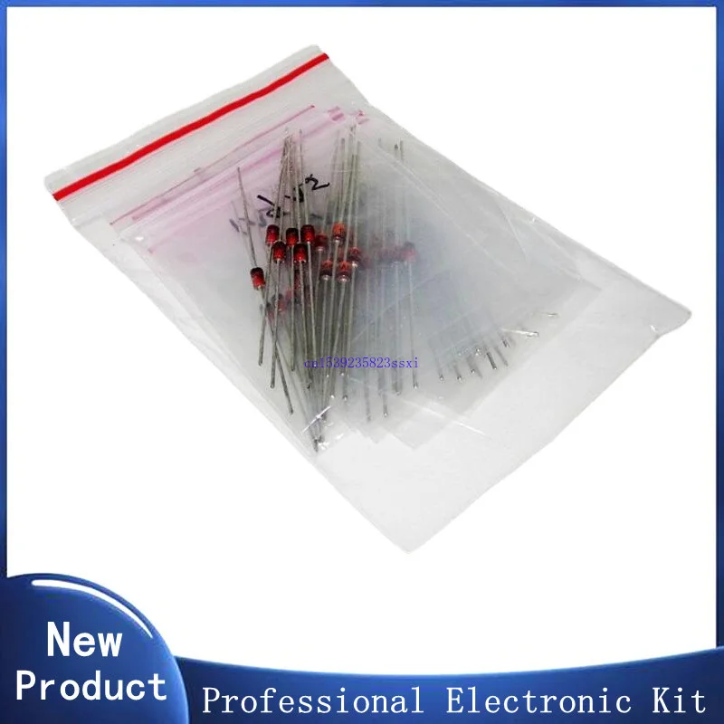 Комплект стабилитронных диодов 1 Вт, 14 значений * 10 шт. = 140 шт., 3,3 в-30 в, 1N4728A, 1N4732A, 1N4733A, 1N4735A, 1N4736A, 1N4738A, 1N4740A, 1N4742A, 1N4744A, 1N4745