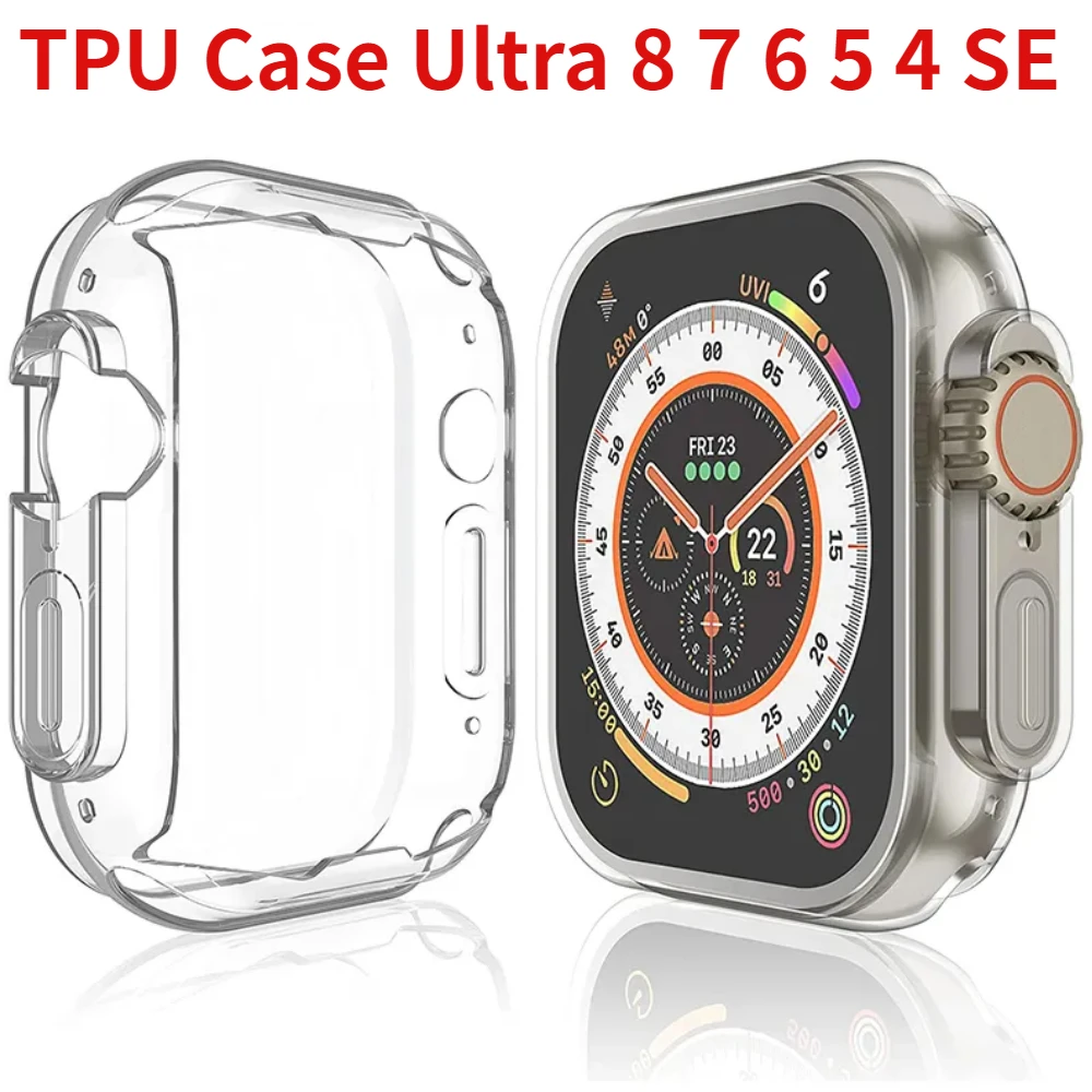 

TPU Case for Apple Watch 49mm 45mm 41mm 44mm 40mm 42mm 38mm Anti-fall protective shell iWatch Ultra 8 7 6 5 4 3 SE Bumper Cover