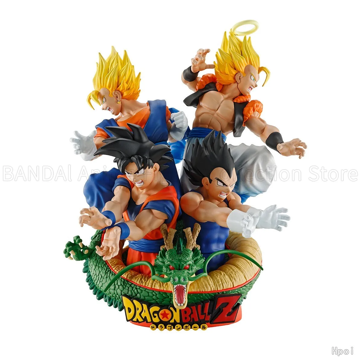 Фото Лидер продаж, оригинальный MegaHouse MH PETITRAMA DX DRAGON BALL RE BIRTH 02, Son Gokuu SHENRON Vegetto Gogeta Toys, модель, украшения, статуя №5