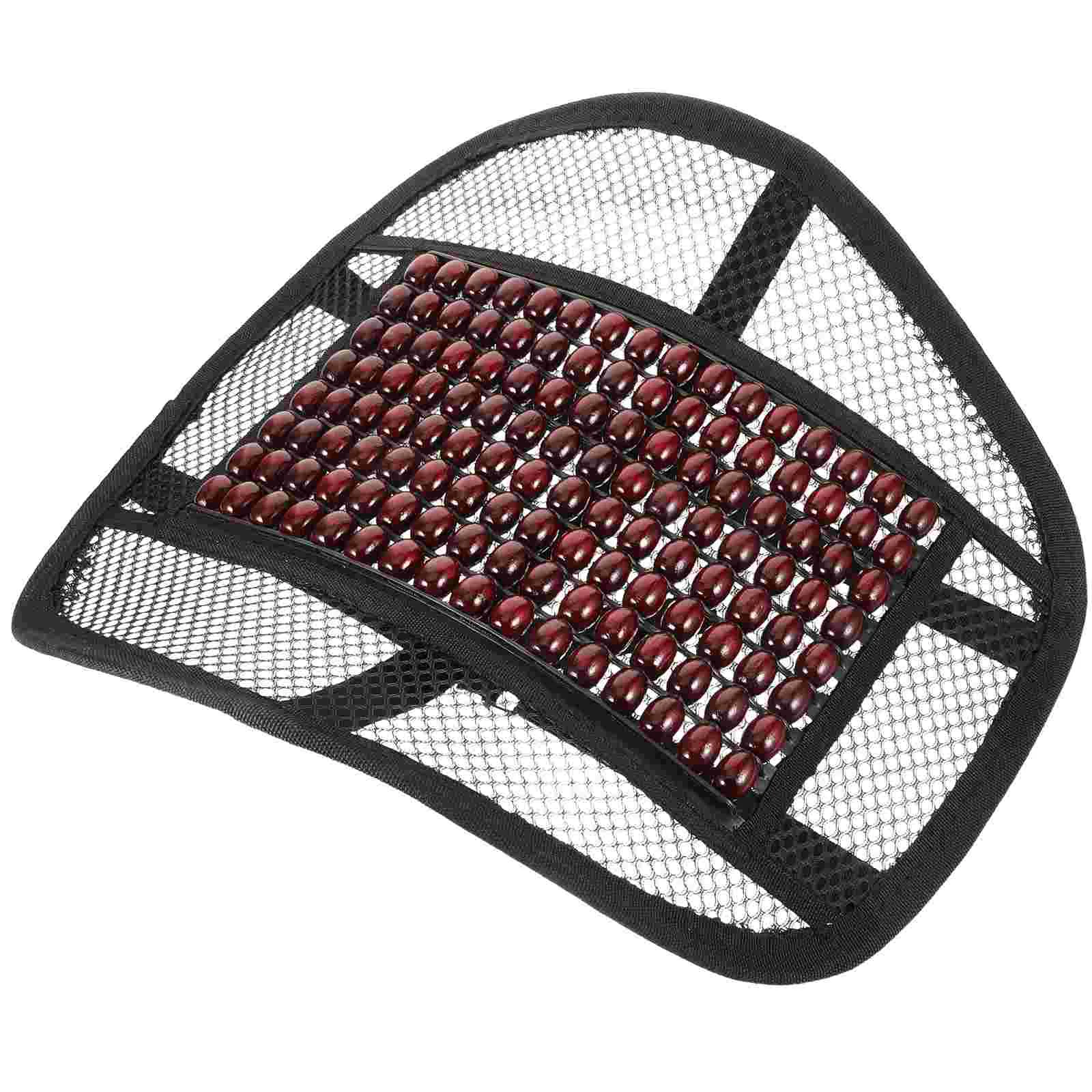 

Lumbar Support Pillow Car Chair Lumbar Pillow Comfortable Back Wood Beads Lumbar Pillow