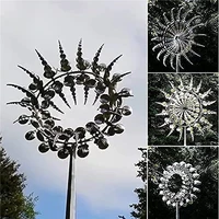 magical windmill exterior garden decoration spinner for garden and vegetable patch metal wind mill farm outdoor decor catchers