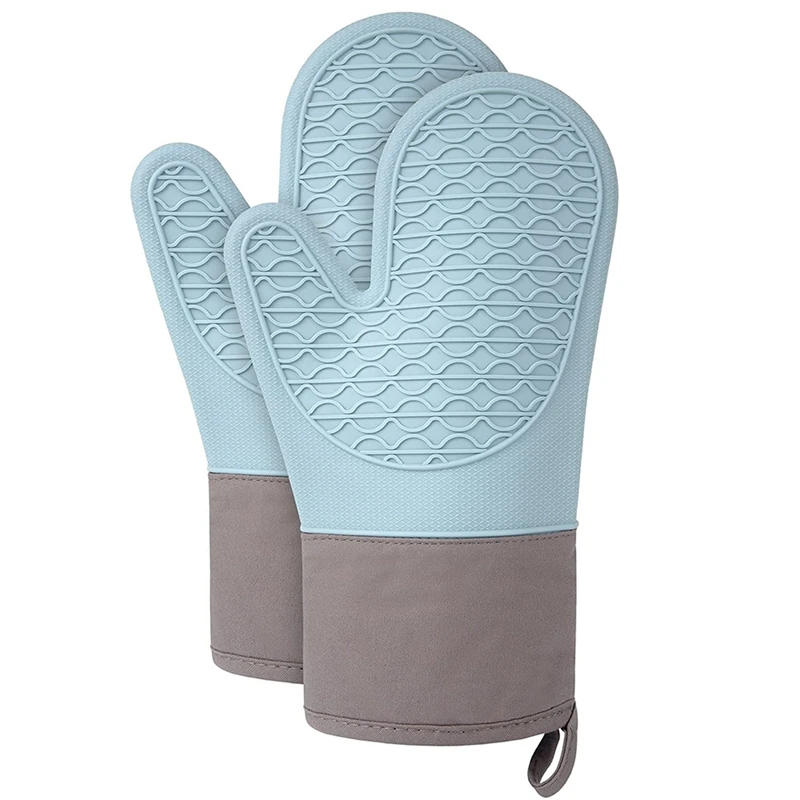 

Oven Mitts Heat Resistant, Silicone Oven Mitts,2Pcs Waterproof Flexible, Kitchen Oven Gloves For Cooking Baking