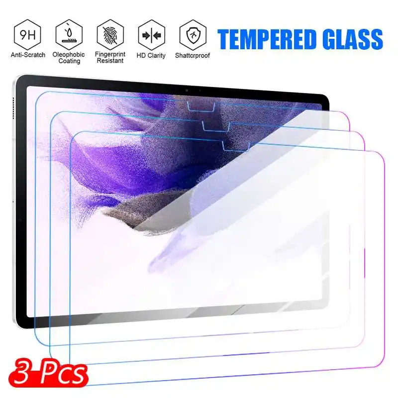 

3Pcs 11D Tempered Glass For Samsung Galaxy Tab S7 Plus FE Screen Protector Front Film