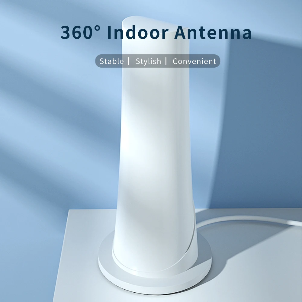 Lintratek 2G 3G 4G 5G 360° Omni Columnar Antenna 5dBi Indoor 700-5300MHz for GSM Cellular Signal Amplifier Booster Repeater