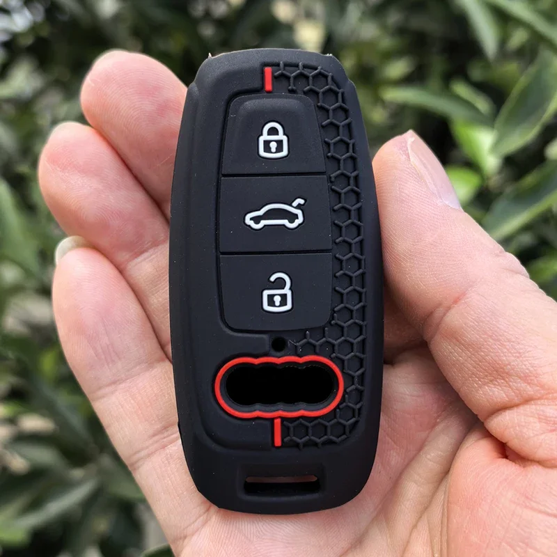 

Для Audi A3 8Y A4 A6 A7 A8 E-tron Q5 Q8 C8 D5 силиконовый чехол для автомобильного смарт-ключа, автостайлинг, защитный чехол,...