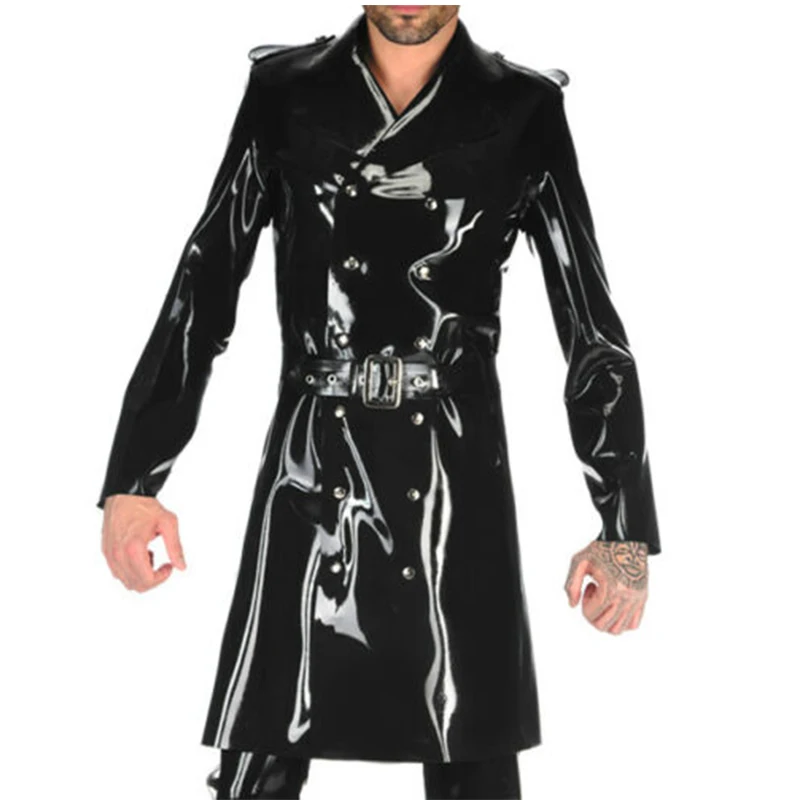 

Latex Rubber Raincoat Club Wear Cool Unique Classic Overcoat Customized 0.6mm