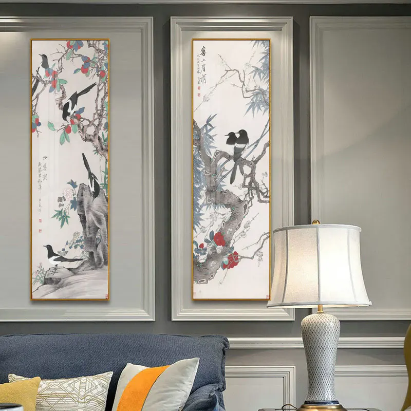 Декоративный постер для офиса в древнем китайском стиле настенная Картина на