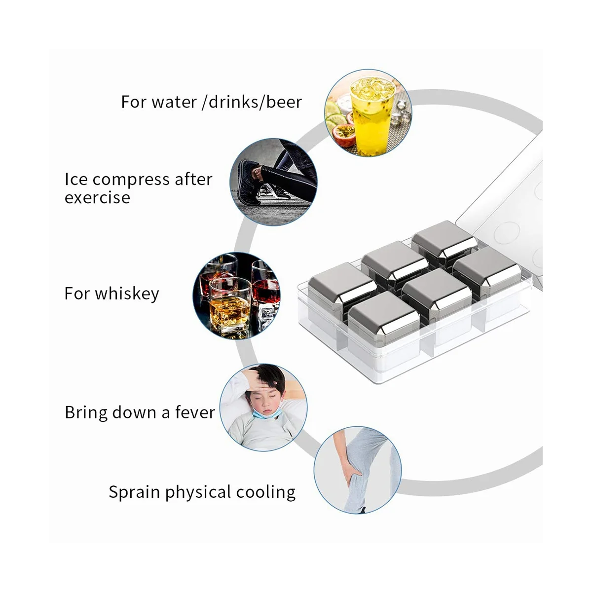 8 шт. кубики для виски вина