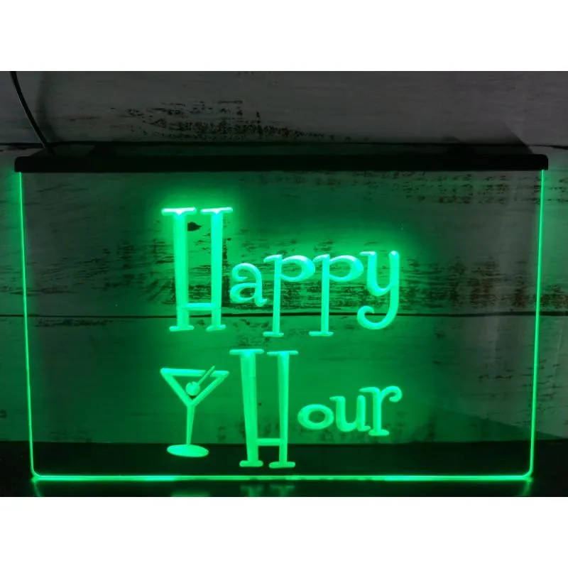 

Happy hour, бар, паб, открытое пиво, фотообои, неоновый знак-I558