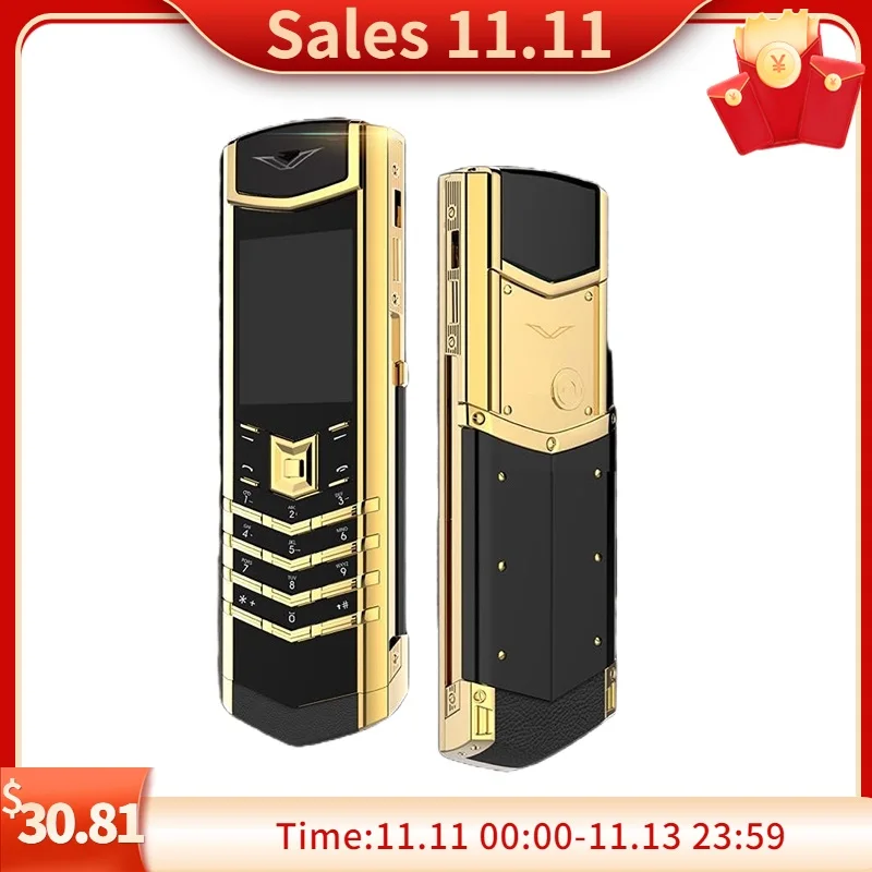 Unlock K8+ Bar Luxury Metal Signature Handmade Phone Dual Sim No Camera Normal Leather Back Bluetooth IMEI Changable