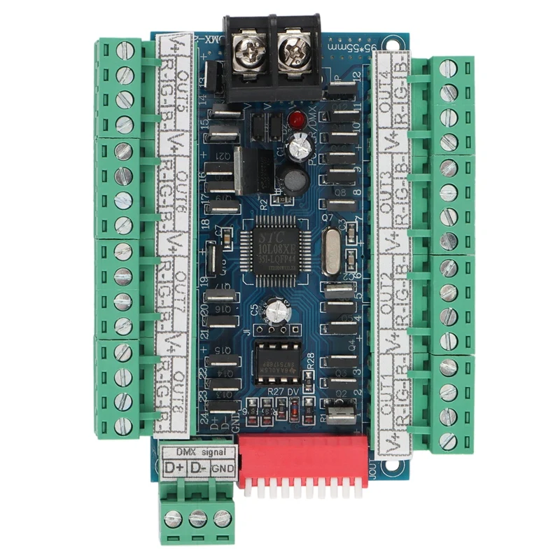 

24 канала 3A 8 Group Easy DMX512 декодер, световая панель, модуль RGBW, светодиодный контроллер детской яркости