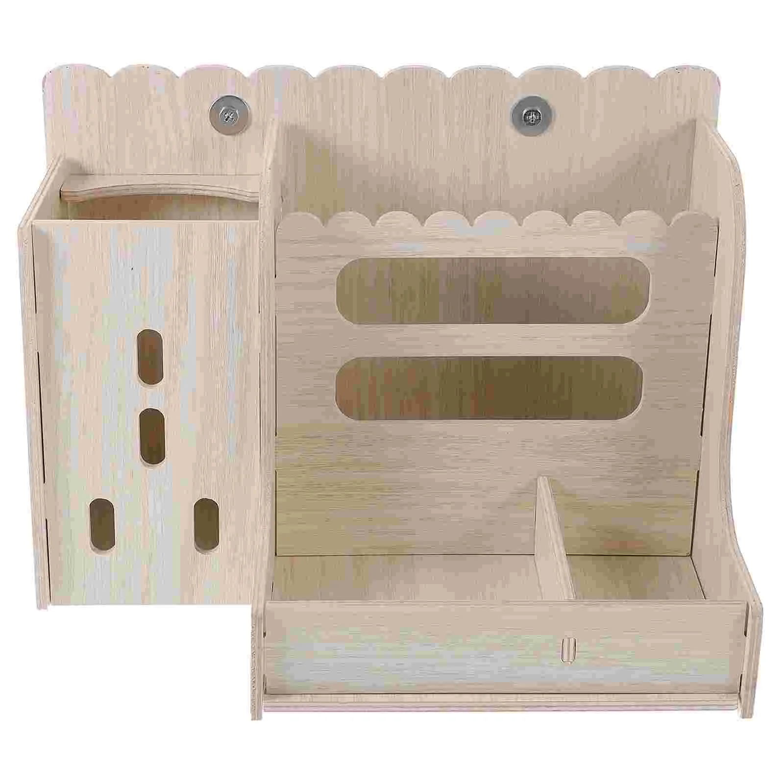 

Bunny Hay Feeder Household Wood Hanging Holder for Rabbits Guinea Wear-resistant