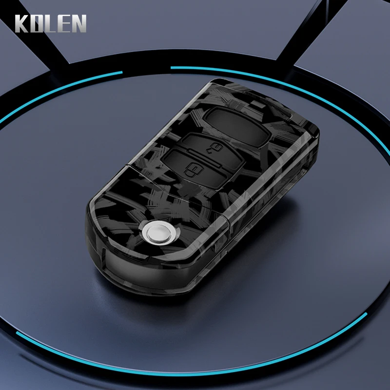 

Чехол для автомобильного ключа из углеродного волокна из АБС-пластика для Mazda 2 3 5 6 8 CX7 CX-7 CX5 CX-5 CX9 CX-9 MX5 MX-5 M6 RX8 RX-8 2 3 4 кнопки корпуса