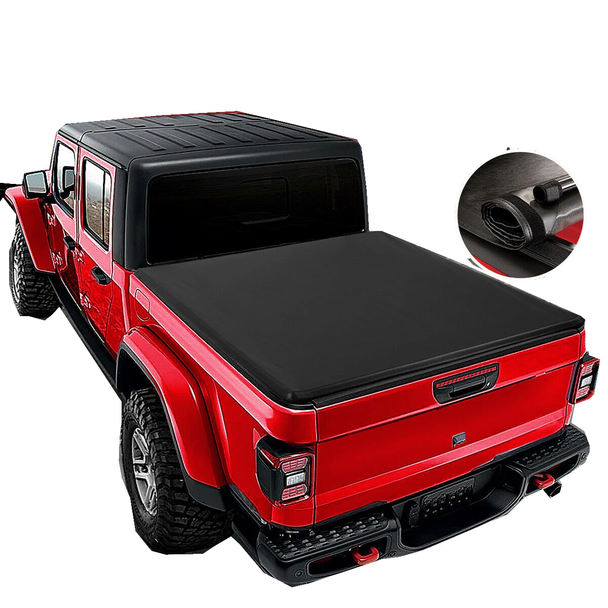 

ROLL UP PICKUP TRUCK BED COVER for Wrangler Gladiator JT TONNEAU COVER 2020 2021