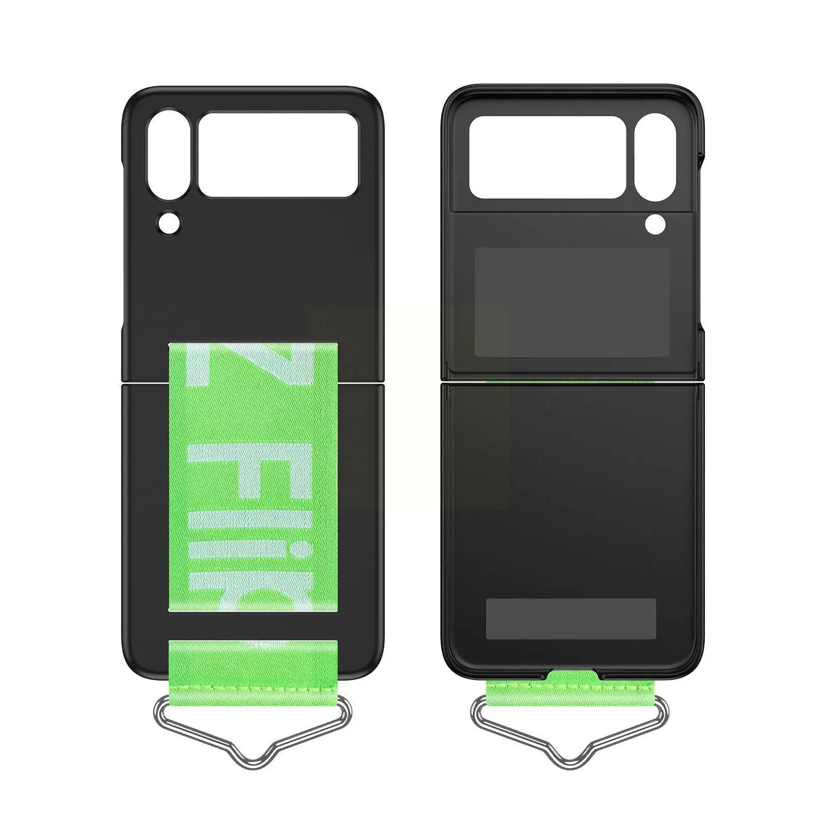 

Модный чехол для телефона с ремешком на руку для Samsung Galaxy Z Flip 4 ZFlip 3 5G, ультратонкий твердый пластиковый чехол, чехол для браслета, Fundas Co B1S3