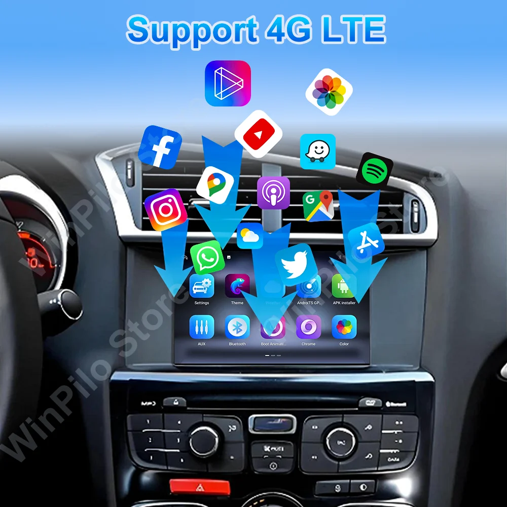 Автомагнитола Android 16 для Citroen C4 C4L DS4 2011-2016, мультимедийный видеоплеер, Carplay, GPS-навигация, головное устройство 4G (art.: 3920d8bbed960) - 3920d8bbed960