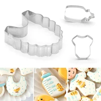 cookie cutter stainless steel fondant molds baby bottle bib cloth shape baking supplies baby bottle bib cloth shape durable