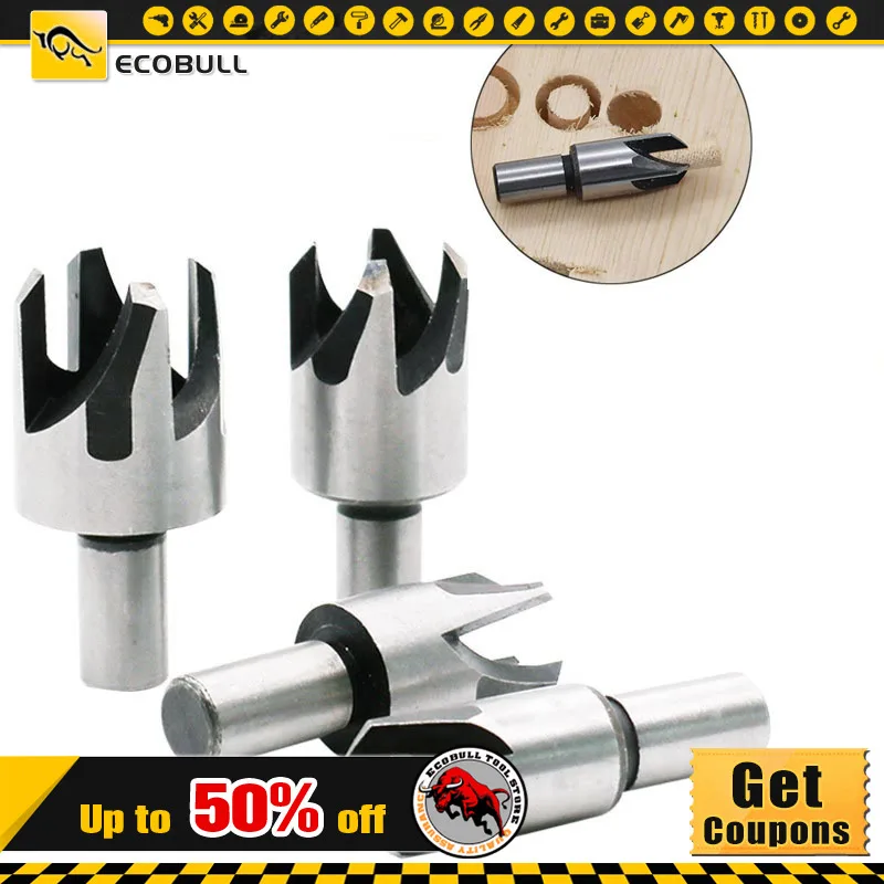 

4pcs/set High Carbon Steel Woodworking Bit Applied Round Handle Cork Cutter Professional Claw Type Log Tenon Kit