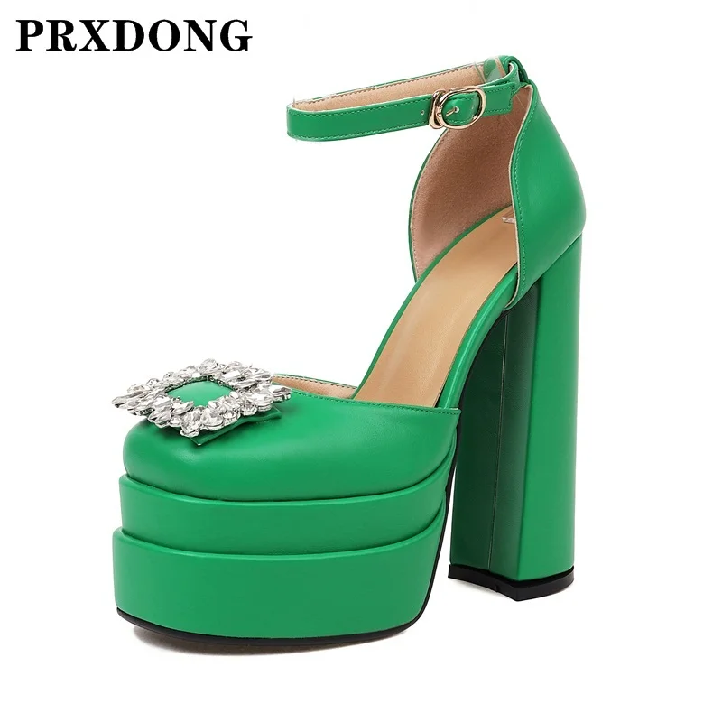 

Женские модельные туфли Стразы, туфли-лодочки на платформе с кристаллами, женские туфли из микрофибры на высоком каблуке, вечерние туфли, 42