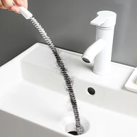 pipe cleaning brush sewer dredger sink overflow drain removal freely bendable unblocker cleaner steel bathroom hair kitchen tool