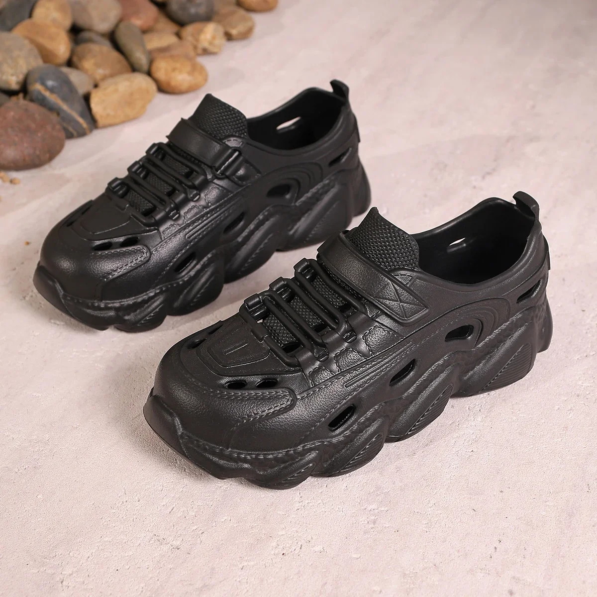 Модные женские и мужские сандалии уличная одежда утолщенные противоскользящие