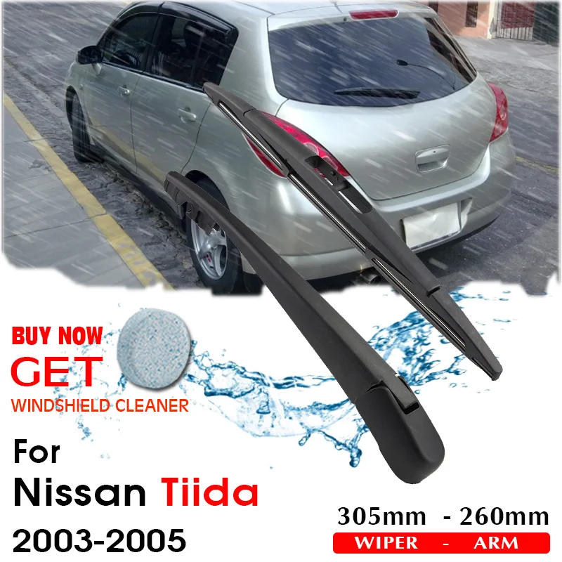 Car Wiper Blade Rear Back Window Windscreen Windshield Wipers For Nissan Tiida Hatchback 305 mm 2003-2005 Auto Accessories