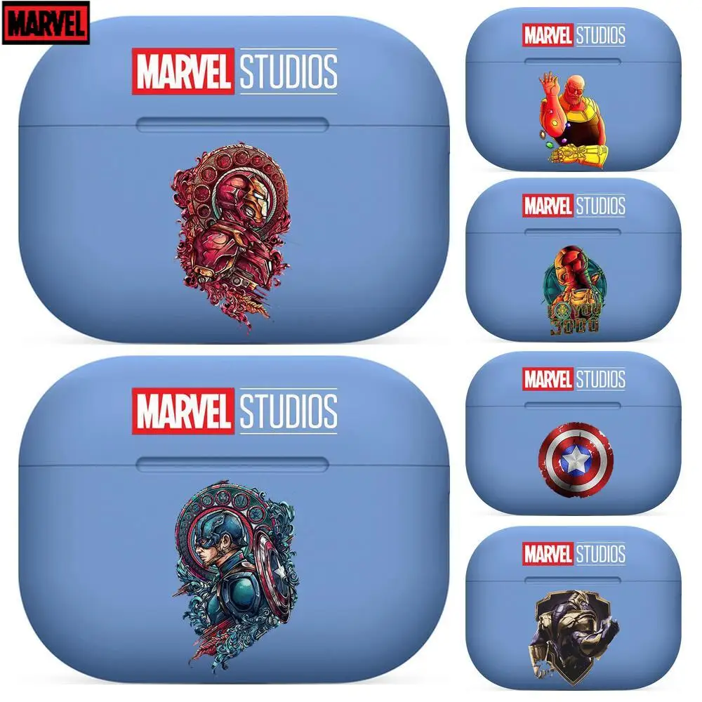 

Marvel Iron Man Thanos blue For Airpods pro 3 case Protective Bluetooth Wireless Earphone Cover For Air Pods airpod case air pod