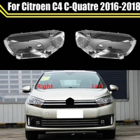 car replacement headlight case shell light lamp headlight lens cover headlamp lampshade for citroen c4 c quatre 2016 2018