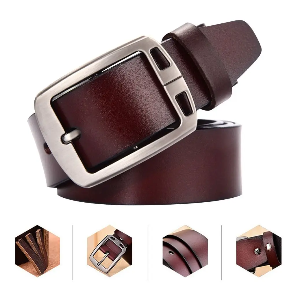 

Male All-match Wild Skirt Casual Pants Bands Men Belts Genuine Leather Belt Pin Buckle Waistband
