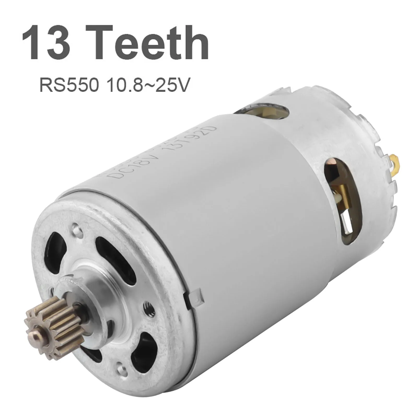 Двигатель постоянного тока RS550, 10,8 В, 21500-29000 об/мин, высокоскоростной микродвигатель RS 550 для электрической дрели, пилы, отвертки с шестерней с 13 зубьями