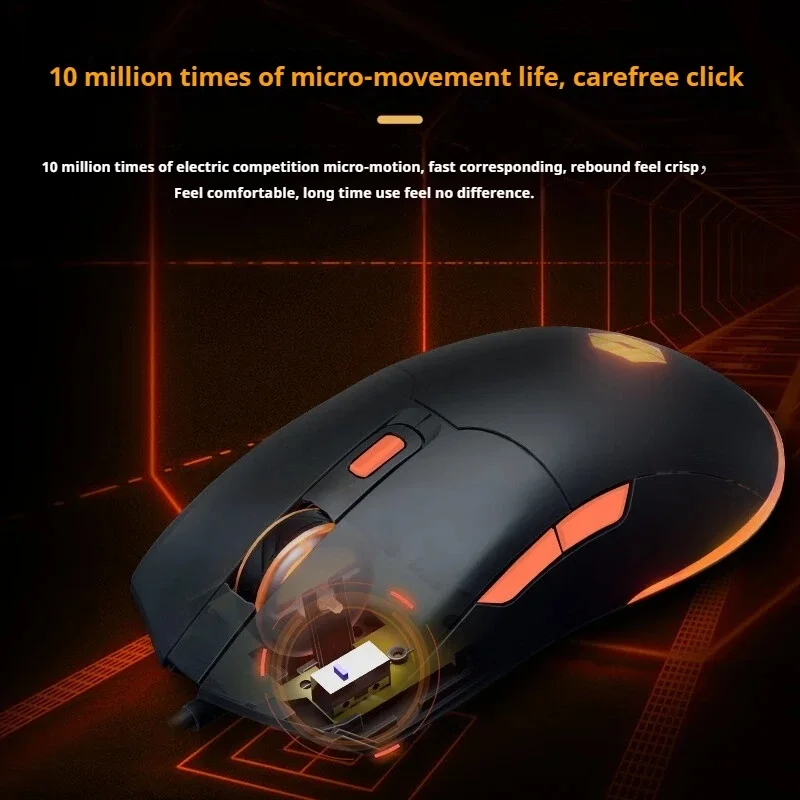 Фото Механическая революционная Проводная игровая мышь Yao M350 для киберспорта, легкая игровая мышь 3327 12000dpi с разноцветным сиянием Rgb №2