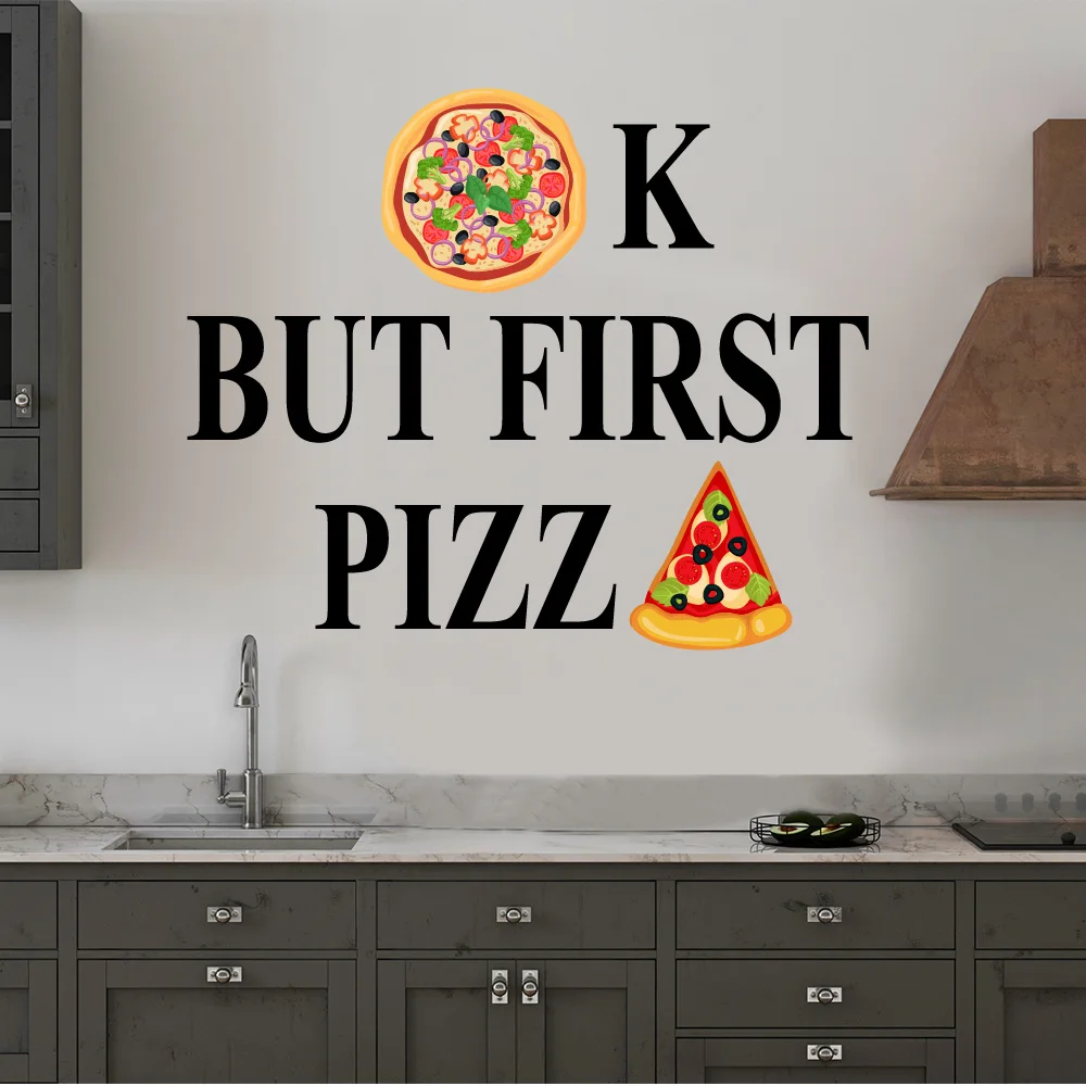 Водонепроницаемые наклейки на стену с изображением пиццы гамбургеров картофеля