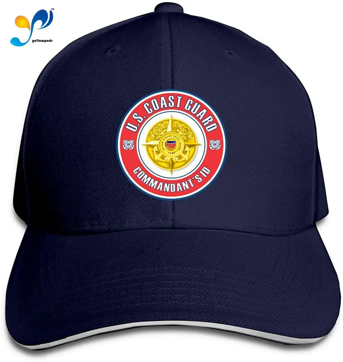 

US Coast Guard Commandant's Men Cotton Classic Baseball Cap Adjustable Size