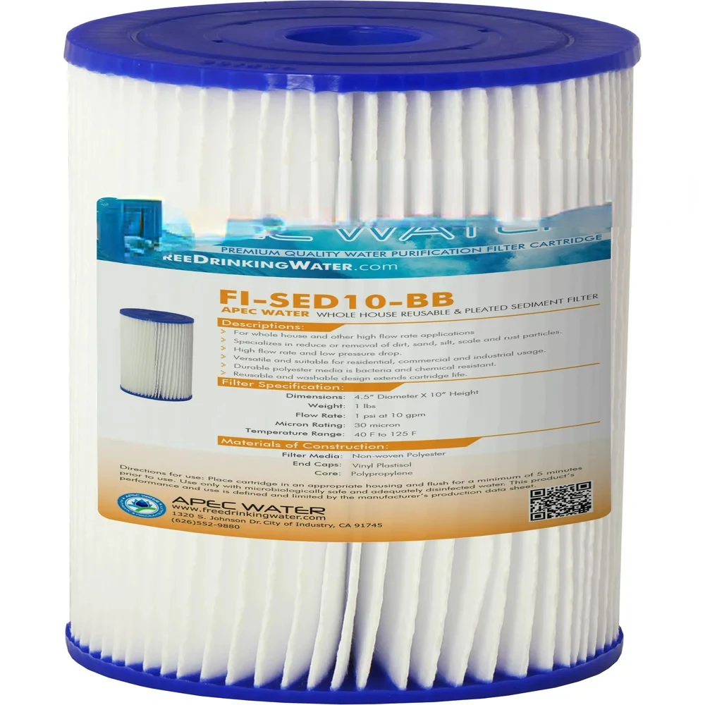 

20 in. Chlorine Removal and Anti-Scale Specialty Water Filter, Big Blue Replacement Filter Cartridge (FI-SCALECAB20-)